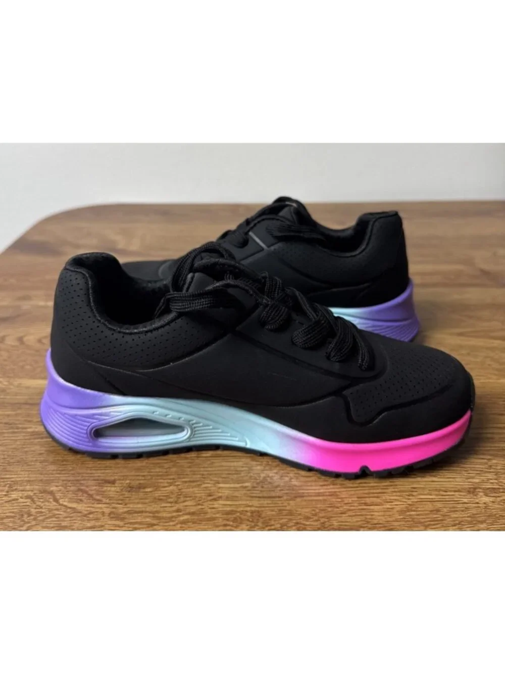 Girl's Shoes SKECHERS KIDS Uno Gen1 - Pop Of Ombre Black 310549L Size 1